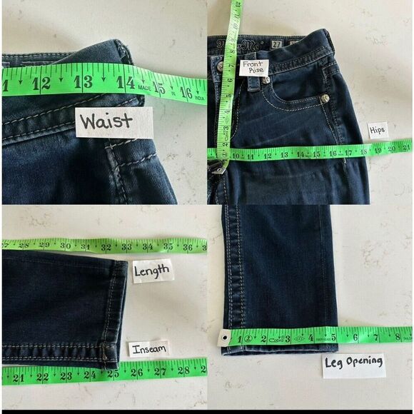 Miss Me Signature Skinny Crop Women’s Size 27 Western Biker Ankle Jeans - Picture 2 of 12